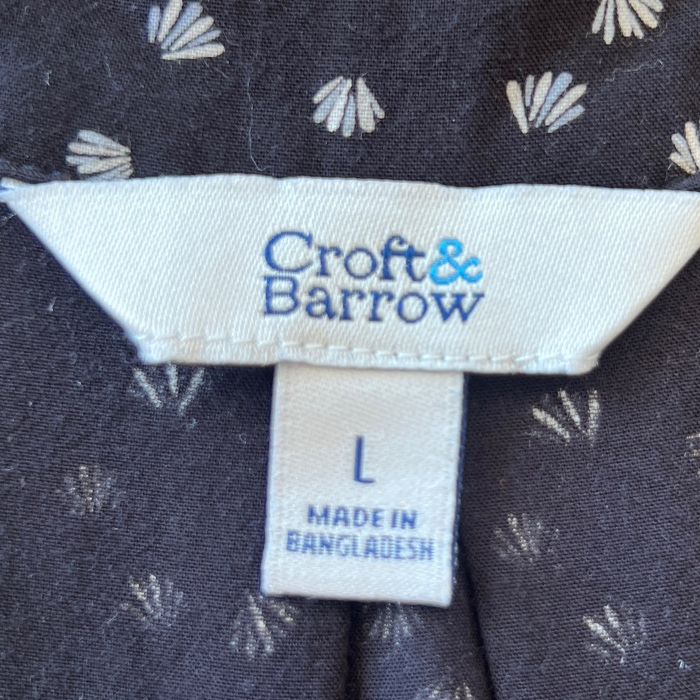 Croft & Barrow Black and White Sleeveless Blouse - Size Large - Picture 7 of 8